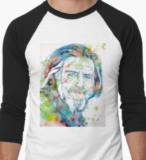 ALAN WATTS - watercolor portrait Baseball ¾ Sleeve T-Shirt