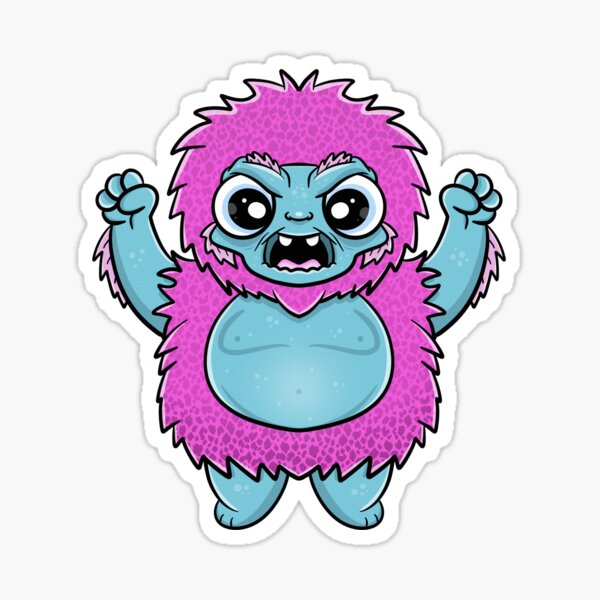 PURPLE + GRAY YETI STICKER Sticker for Sale by designzbyemm