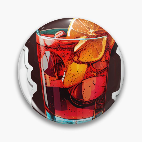 Item preview, Negroni Cocktail Sticker Design designed and sold by SneekedDesigns.