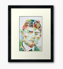FRANZ KAFKA watercolor portrait.2 Framed Print