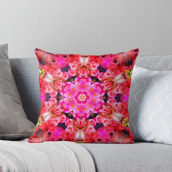 Item preview, Pink and Red Floral Kaleidoscope Pattèrn designed and sold by MothFluffStore.