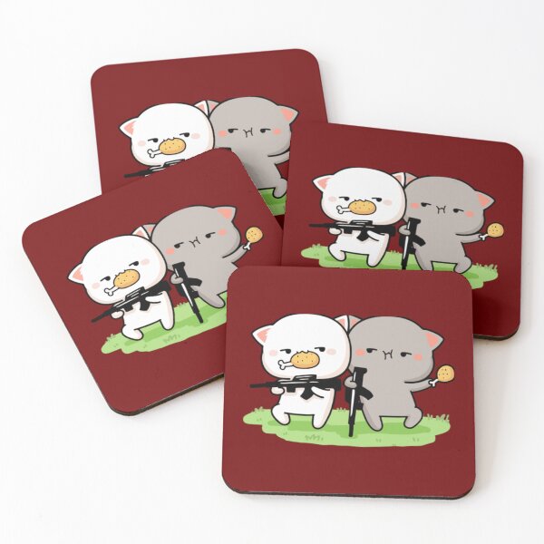 Item preview, Cat peach and goma  Eating And Shooting   designed and sold by stefaniehecker1.