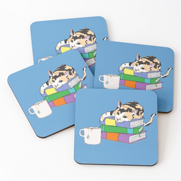 Item preview, Cookie Dough with Books and Tea S1E1 | Calico Cat, Reading, Mug designed and sold by KoalaAndTheBird.