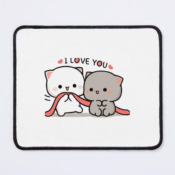 Item preview, Cat peach and goma  I love you   designed and sold by stefaniehecker1.