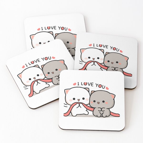 Item preview, Cat peach and goma  I love you   designed and sold by stefaniehecker1.