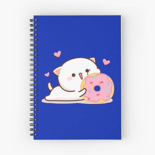 Item preview, Mochi Mochi Peach Cat - Peach In Love with a Donut   designed and sold by stefaniehecker1.