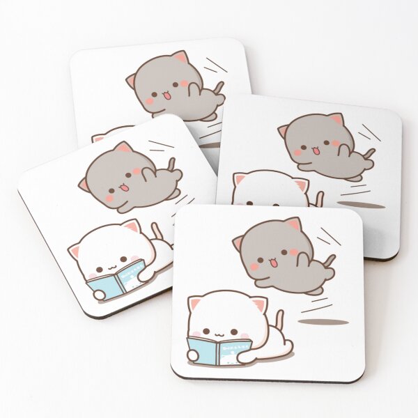 Item preview, mochi mochi peach cat reading Premium 1 designed and sold by stefaniehecker1.