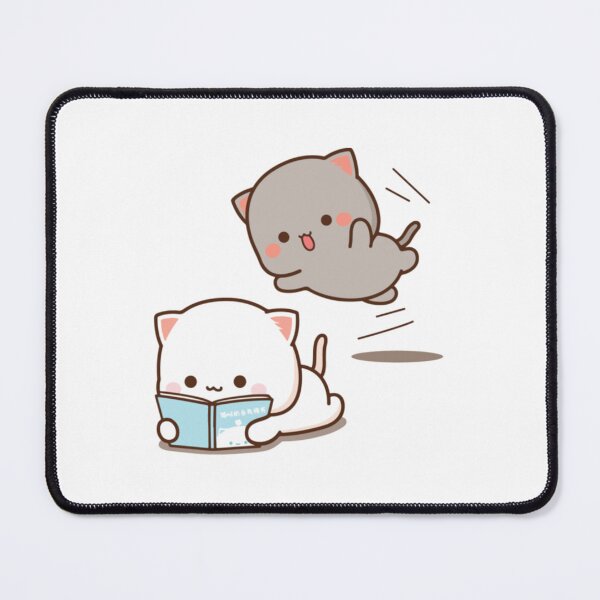 Item preview, mochi mochi peach cat reading Premium 1 designed and sold by stefaniehecker1.