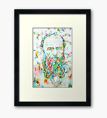 FYODOR DOSTOYEVSKY - watercolor portrait Framed Print