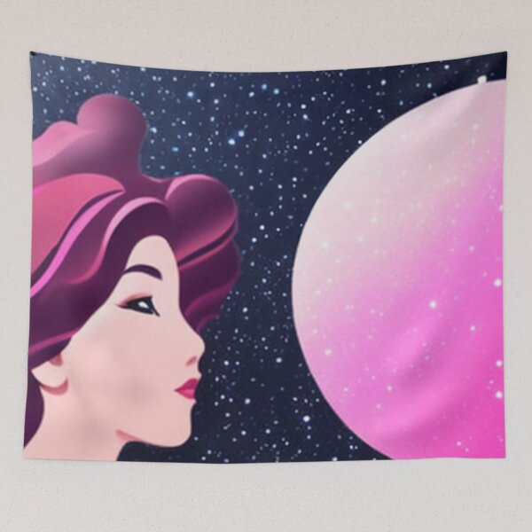 Item preview, The moon shines in the most beautiful colors designed and sold by Girly-Universe.