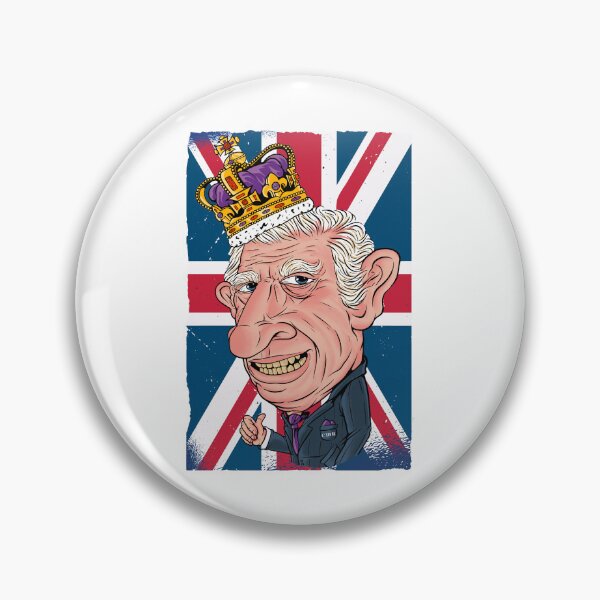 Item preview, British King III Funny Caricature British Flag Mens Charles designed and sold by pipsmerch.