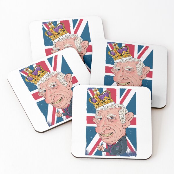 Item preview, British King III Funny Caricature British Flag Mens Charles designed and sold by pipsmerch.