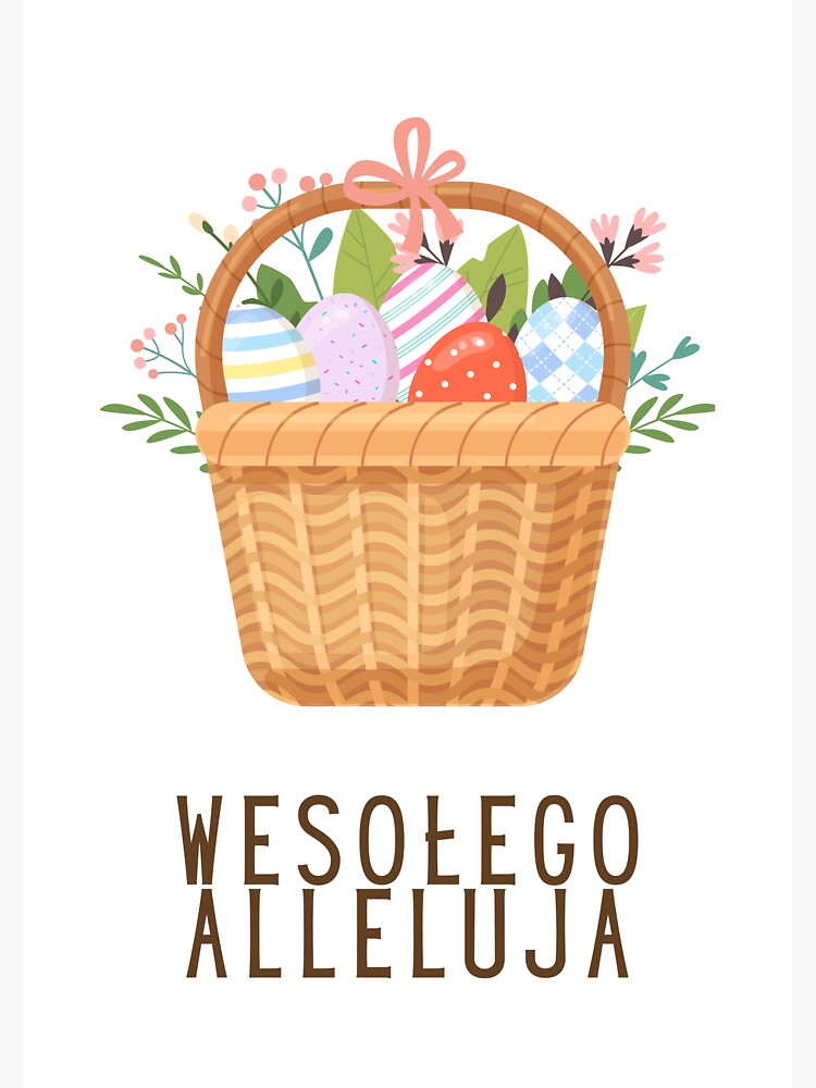 "Wesołego Alleluja, happy Easter in Polish, Polish Easter " Sticker for Sale by Pommallina