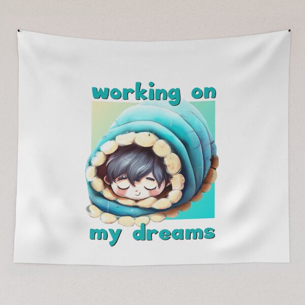 Item preview, Working on my Dreams Lazy Sleeping Boy Blanket designed and sold by Sellery-GbR.