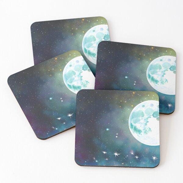 Item preview, Starry full moon night designed and sold by ElLocoMus.