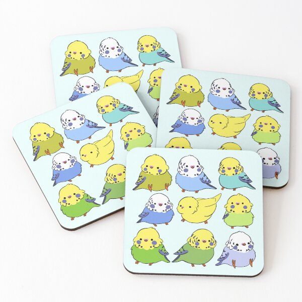 Item preview, Budgie bird cute pattern  designed and sold by Yarafantasyart.