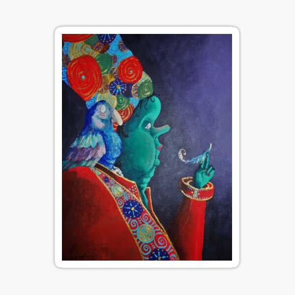 Plume rouge Sticker