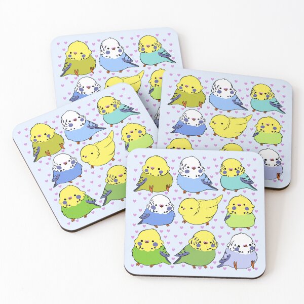 Item preview, Budgie bird cute pattern  designed and sold by Yarafantasyart.