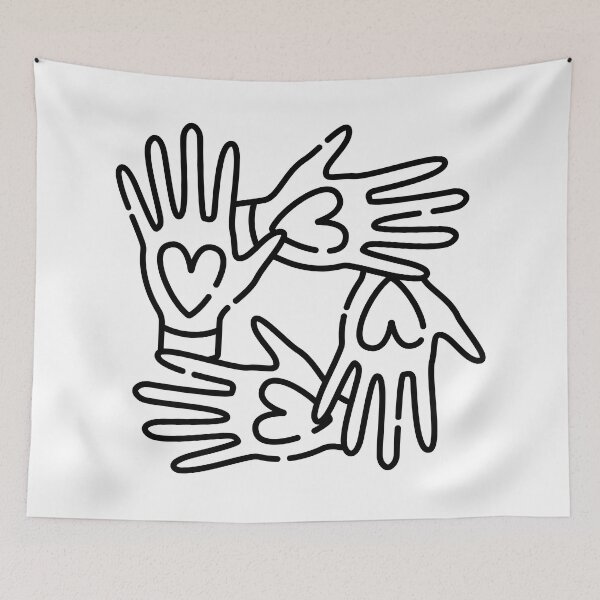 Item preview, Friendship and love sign, line illustration designed and sold by OM-lova.