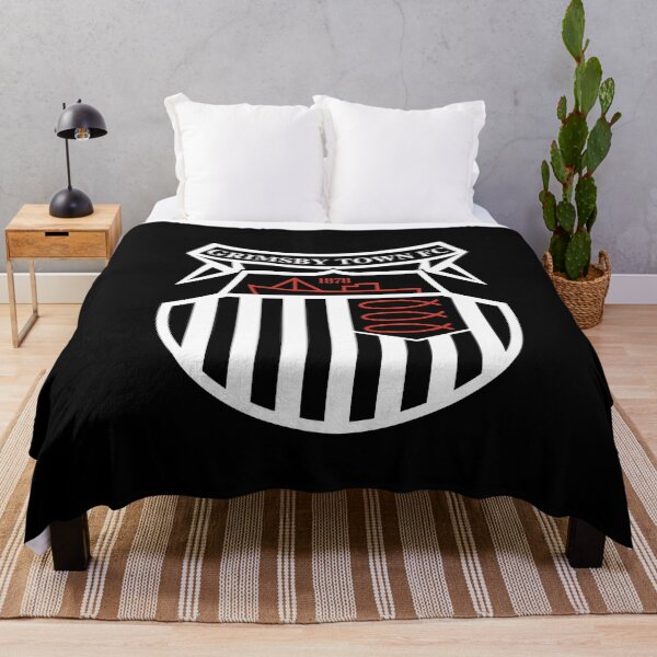 Aperçu de l'œuvre GTFC est 1878, Premier, noir et blanc, logo de base, Grimsby Town créée et vendue par BloomingByL.