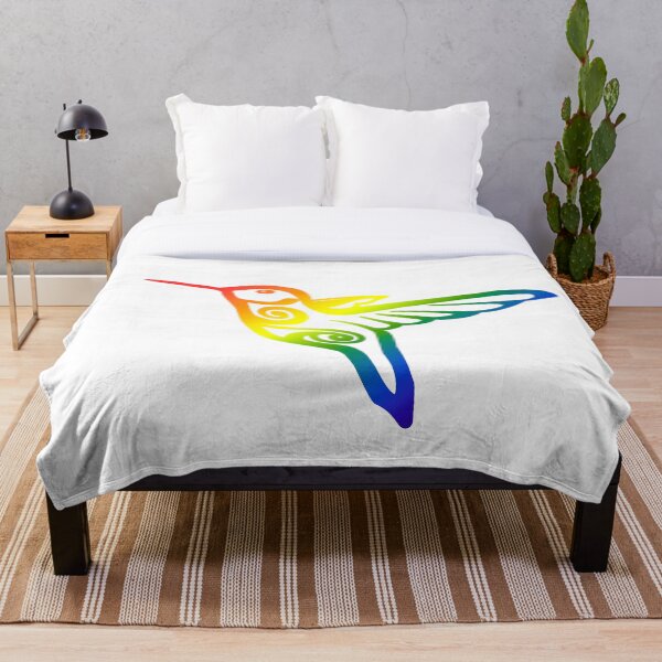Item preview, Rainbow Hummingbird comforter  designed and sold by Shakohalion.