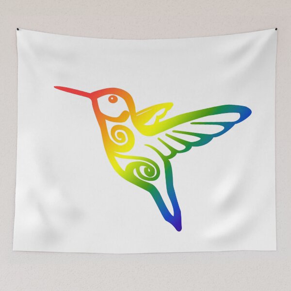 Item preview, Rainbow Hummingbird comforter  designed and sold by Shakohalion.
