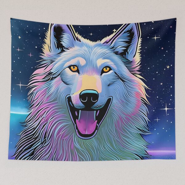 Item preview, Wolf - Starry Night Wolf designed and sold by ElLocoMus.