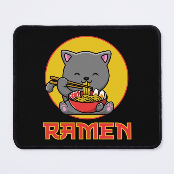 Item preview, Cat Eating Ramen designed and sold by RockBeeDesigns.