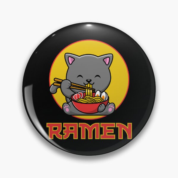 Item preview, Cat Eating Ramen designed and sold by RockBeeDesigns.