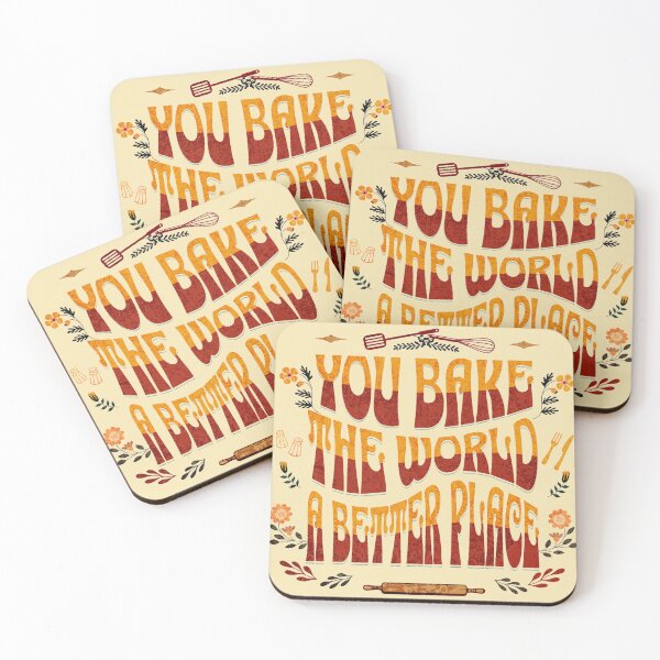 Item preview, You Bake The World A Better Place, Cute Saying, Baking, Cooking, Retro Font, Utensils designed and sold by Siela.
