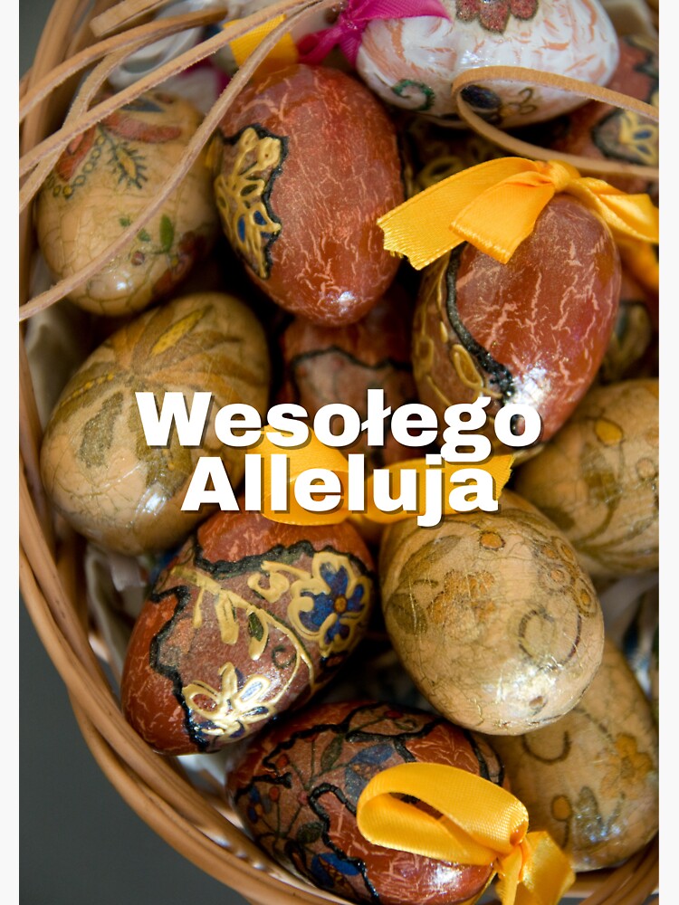 "Wesołego Alleluja, happy Easter in Polish, Polish Easter " Sticker for Sale by Pommallina