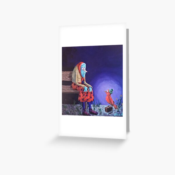 La sagesse et l'oiseau Carte de vœux