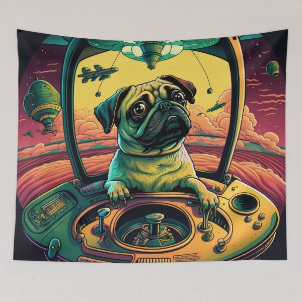 Item preview, Pug in Space designed and sold by JohnVibes.