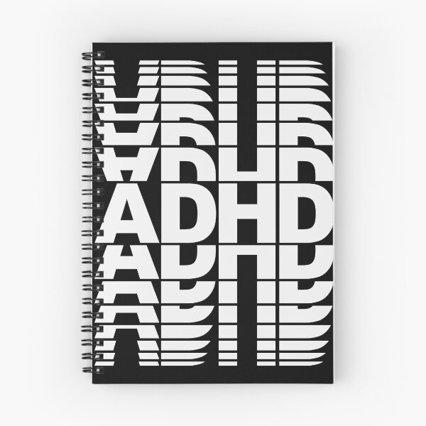 Item preview, ADHD repeated text illusion white text designed and sold by hockeng.