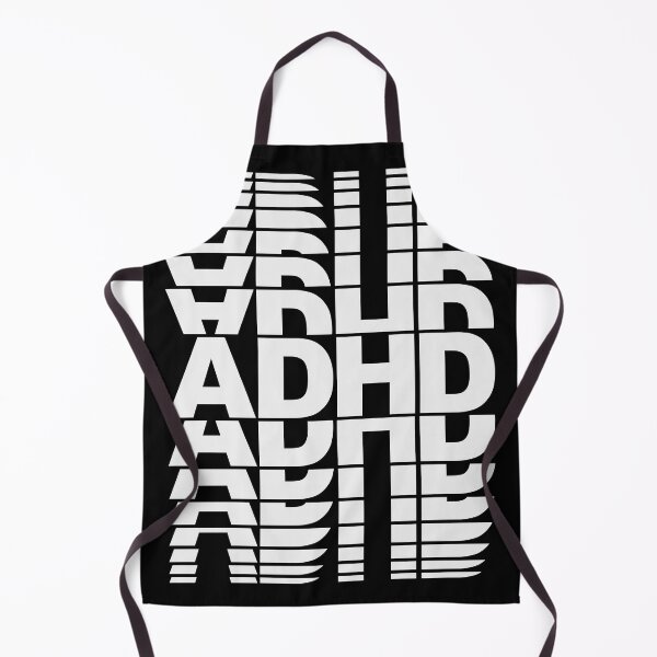 Item preview, ADHD repeated text illusion white text designed and sold by hockeng.