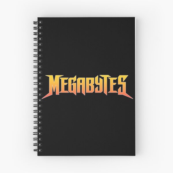 Item preview, "MEGABYTES" Retro Metal Technology Typography Design designed and sold by hitechmom.