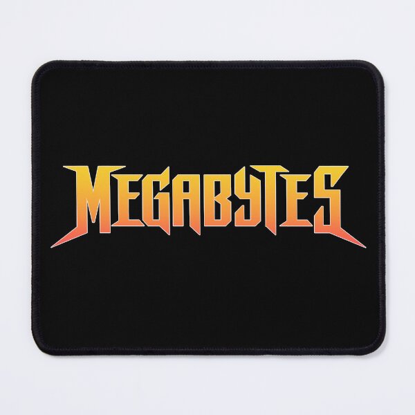 Item preview, "MEGABYTES" Retro Metal Technology Typography Design designed and sold by hitechmom.