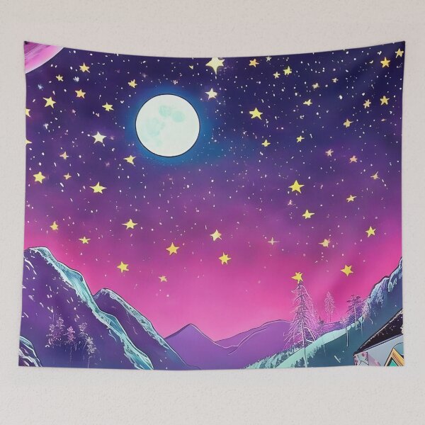 Item preview, Full Moon and the Starry Night designed and sold by ElLocoMus.