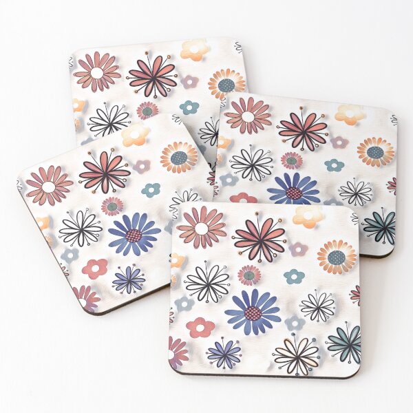 Item preview, Cute colourful doodle flowers designed and sold by Inktown.