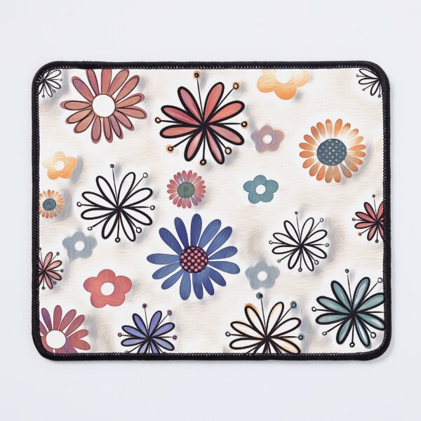 Item preview, Cute colourful doodle flowers designed and sold by Inktown.
