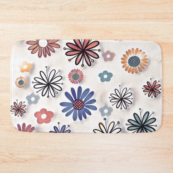 Item preview, Cute colourful doodle flowers designed and sold by Inktown.