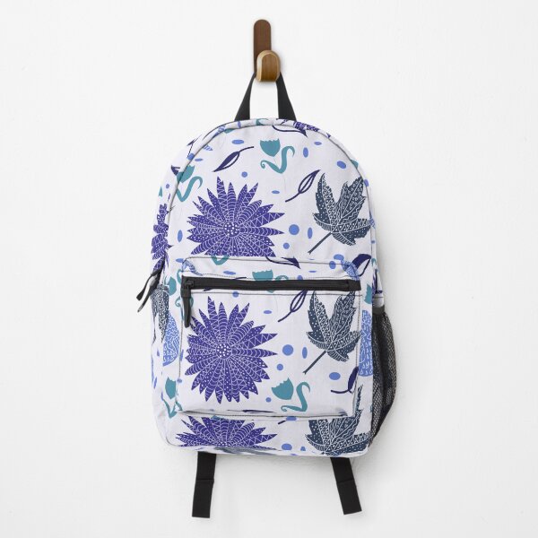 Artikelvorschau, Volkskunst Stle Birds & Leaves Pattern in Blau entworfen und verkauft von BirdsNatureArt.