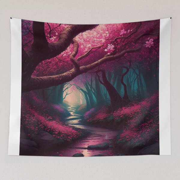 Item preview, Cherry Blossom Forest with Gentle Stream designed and sold by BeachBumPics.