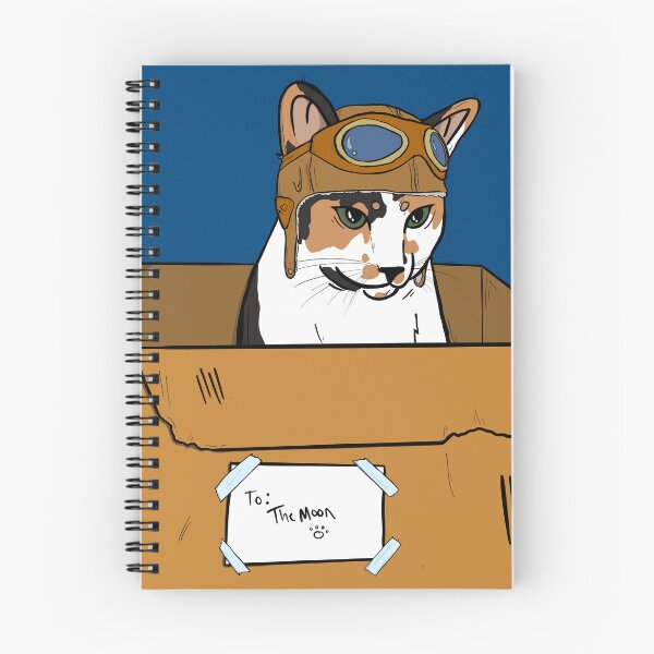 Item preview, Cookie Dough and the Spaceship S1E2 | Calico Cat, Box, Aviator Hat designed and sold by KoalaAndTheBird.