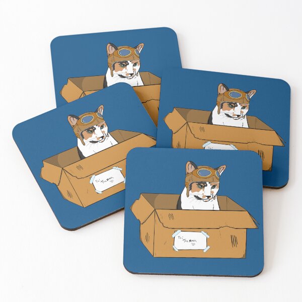 Item preview, Cookie Dough and the Spaceship S1E2 | Calico Cat, Box, Aviator Hat designed and sold by KoalaAndTheBird.