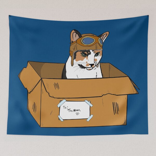 Item preview, Cookie Dough and the Spaceship S1E2 | Calico Cat, Box, Aviator Hat designed and sold by KoalaAndTheBird.