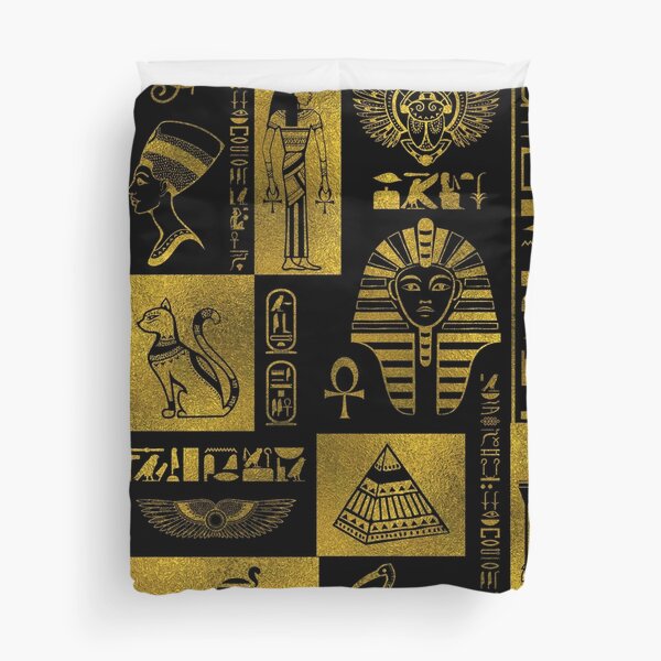 Item preview, Egyptian  Gold hieroglyphs and symbols collage designed and sold by k9printart.