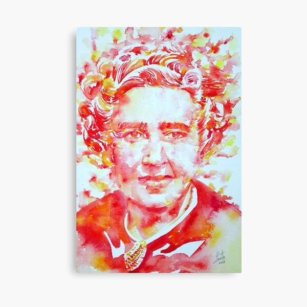 AGATHA CHRISTIE watercolor portrait Canvas Print