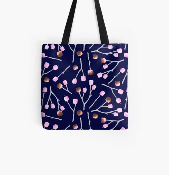 Toasted Marshmallows - Navy All Over Print Tote Bag