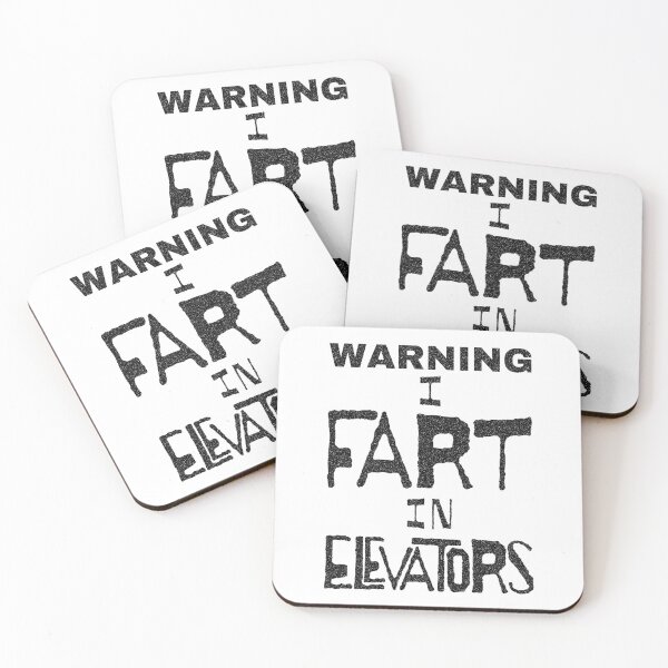 Item preview, WARNING I FART IN ELEVATORS  Black Letters designed and sold by pelagio.